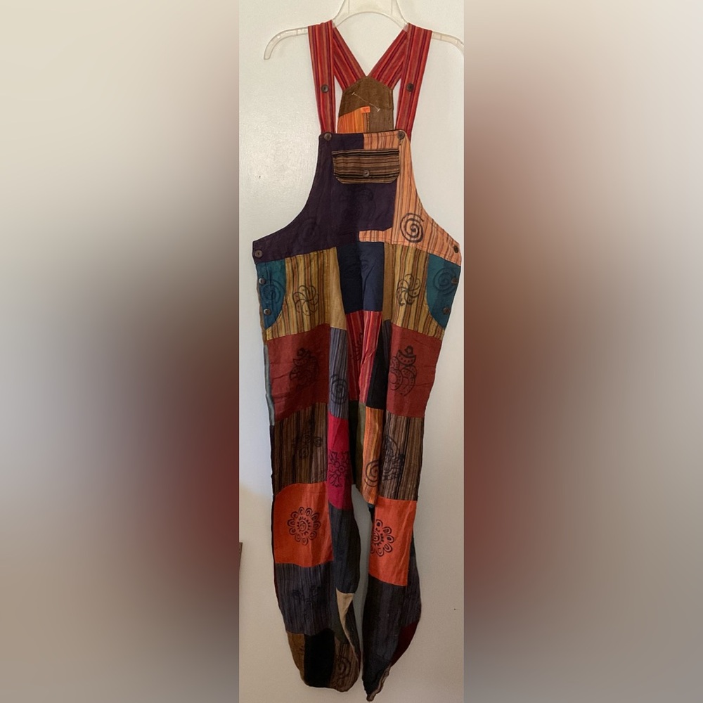 Patchwork Overalls NWOT - Picture 2 of 14